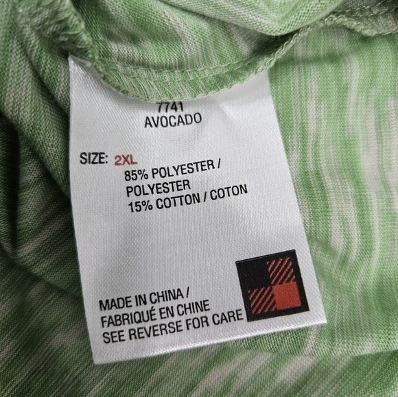 Woolrich Athleisure Top XXL Zip Pocket Dri Release Green Slim Fit Ruched Tee NWT - Picture 14 of 16